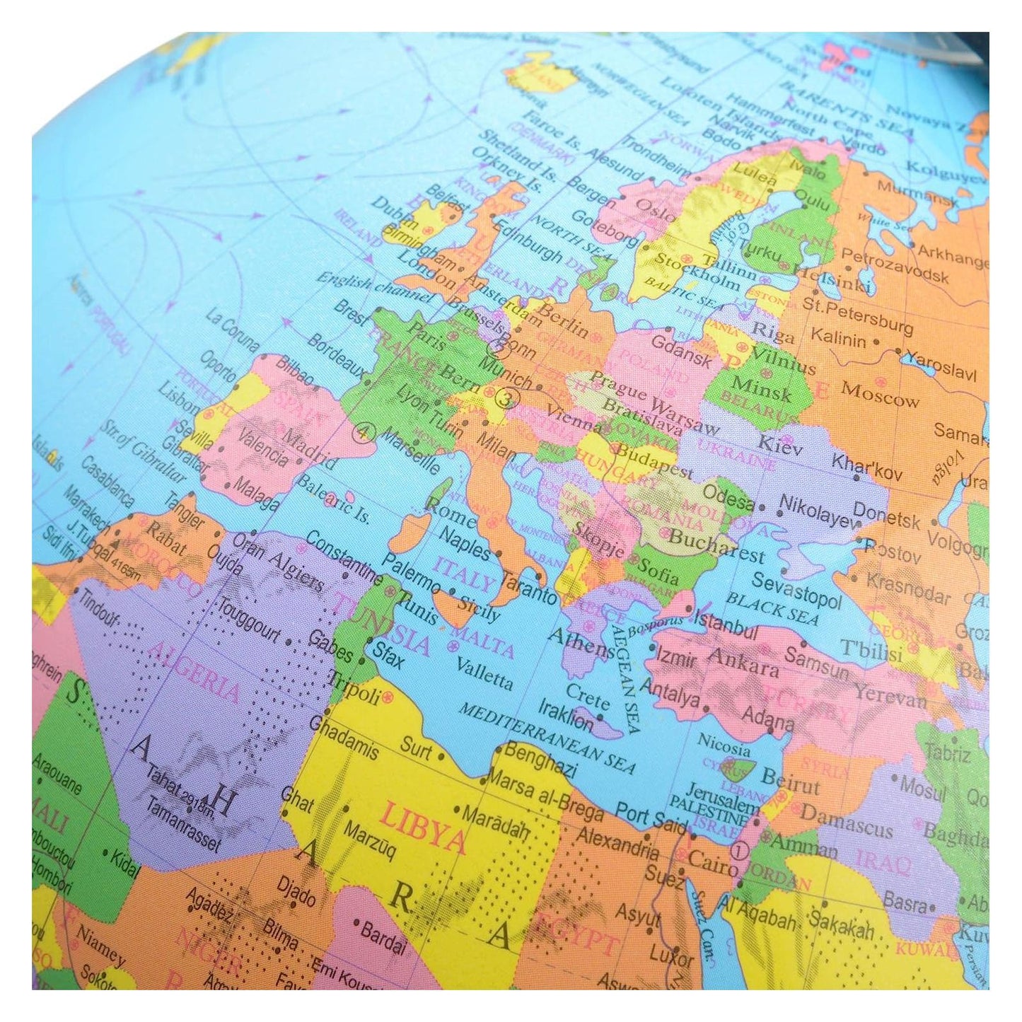 Educational Kids 25cm World Globe With Stand