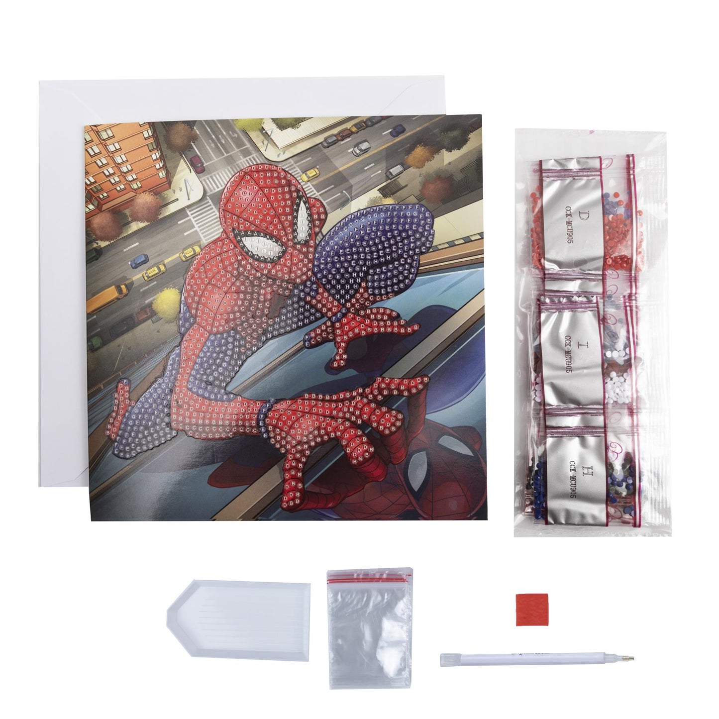 Marvel Spiderman 18x18cm Crystal Art Card