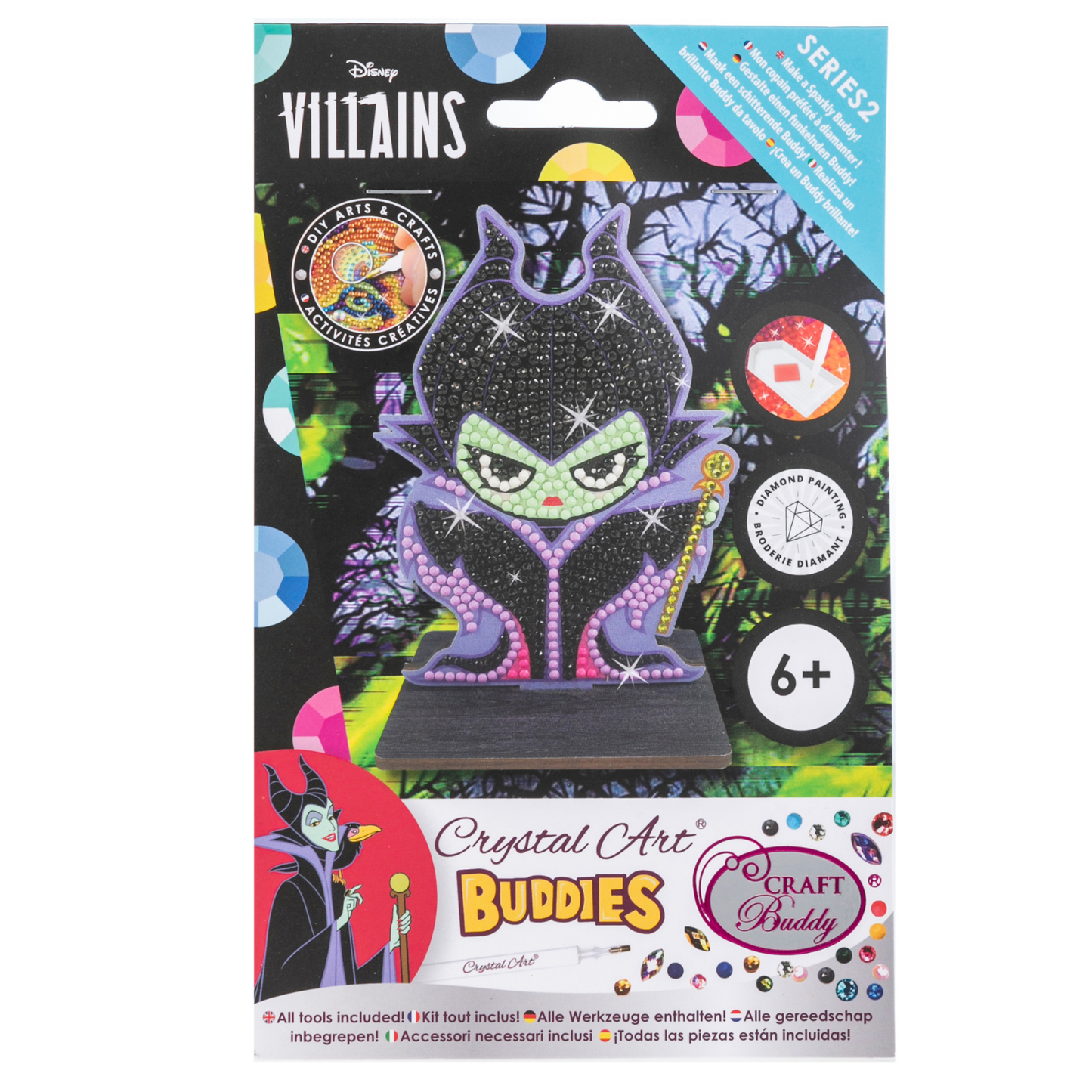 Disney Villain Maleficent Crystal Art Buddies