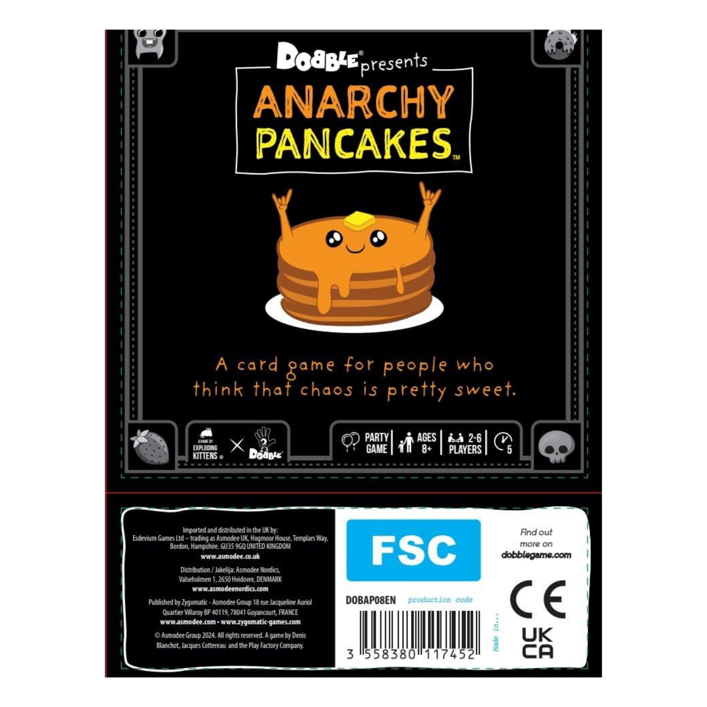 Anarchy Pancakes Dobble Family Card Game