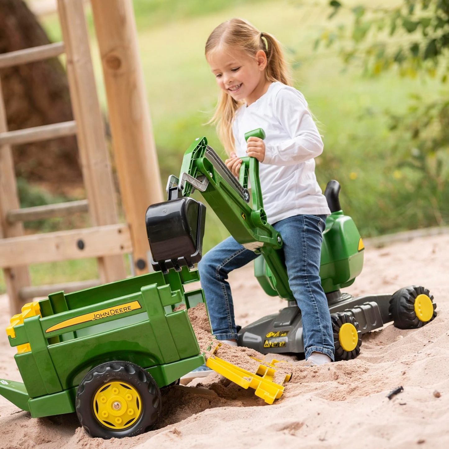 Rolly Toys John Deere Excavator - Fully functional with wheels