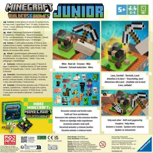 Ravensburger Minecraft Builder & Biomes Junior Board Game