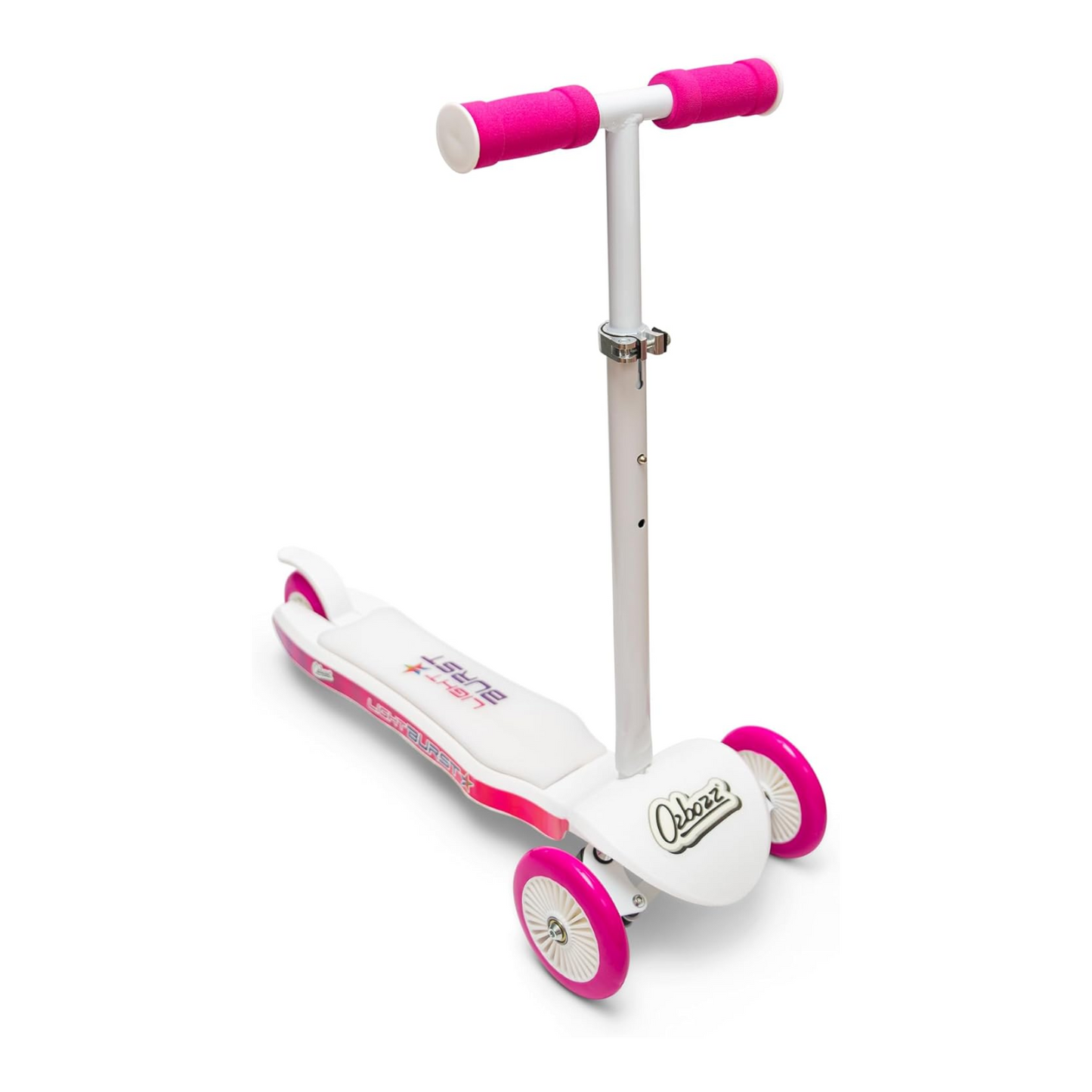Ozbozz LIGHT BURST SCOOTER Light Up 3-Wheeled Scooter, Pink