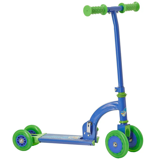 Ozbozz Kids Children Blue Green My First Folding Push Scooter 4 Wheels