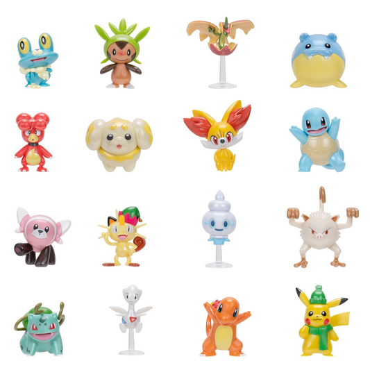 Pokémon Holiday Advent Calendar - Features 16 2-Inch Battle Figures with Special Finish and Eight Unique Accessories