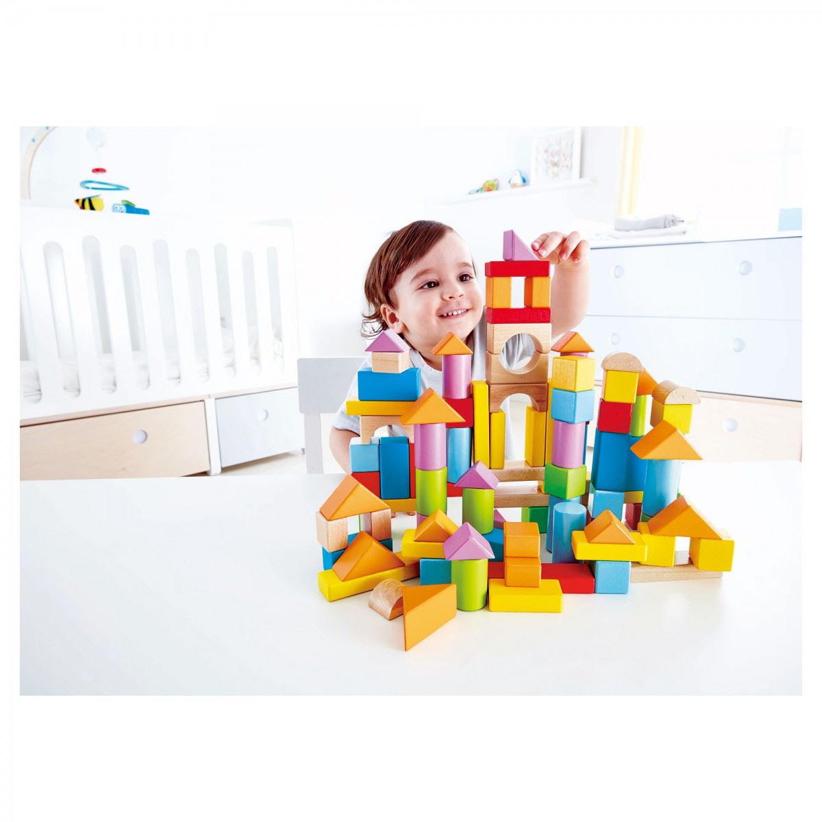 Hape Wonderful Wooden Beechwood Building Blocks 101 Pieces