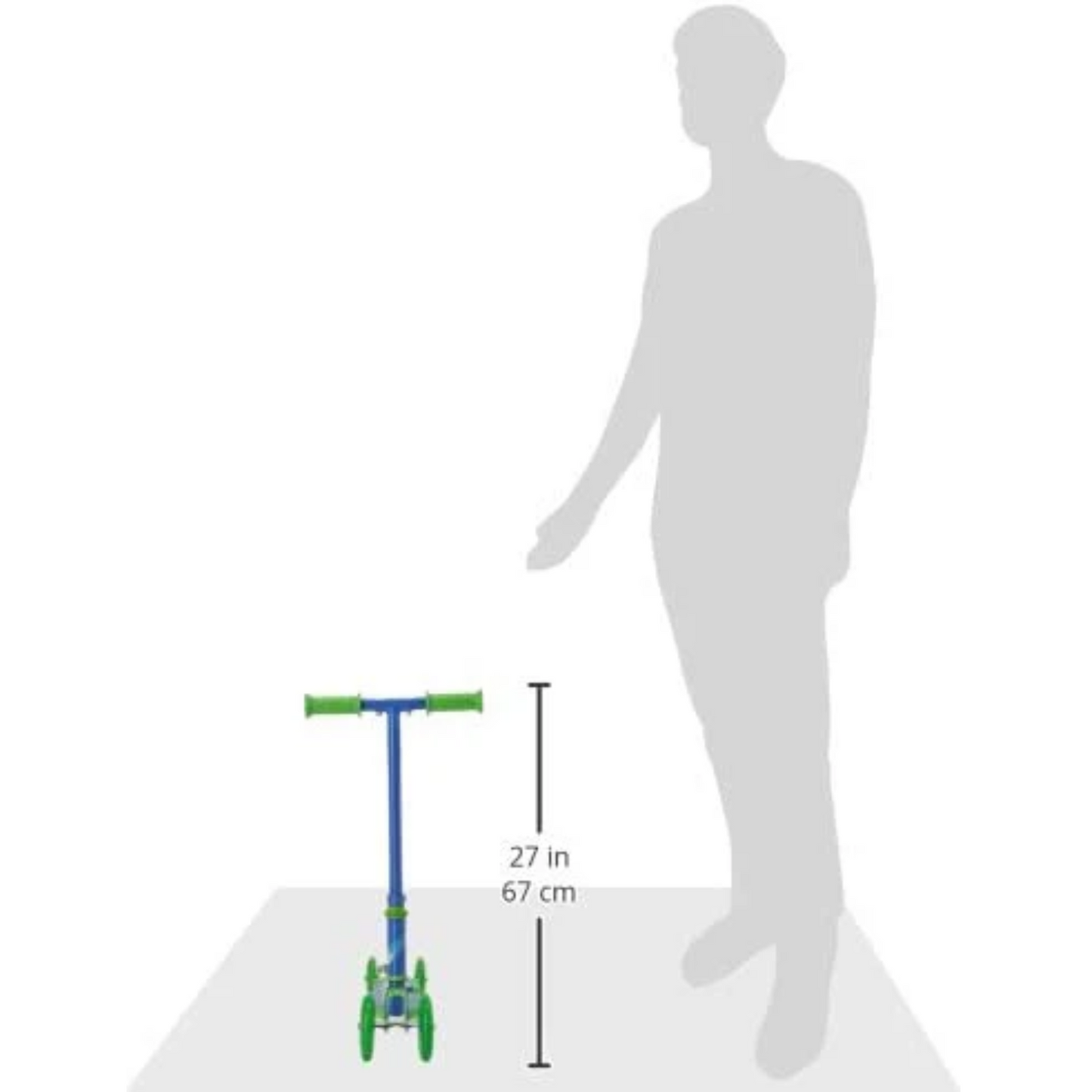 Ozbozz Kids Children Blue Green My First Folding Push Scooter 4 Wheels