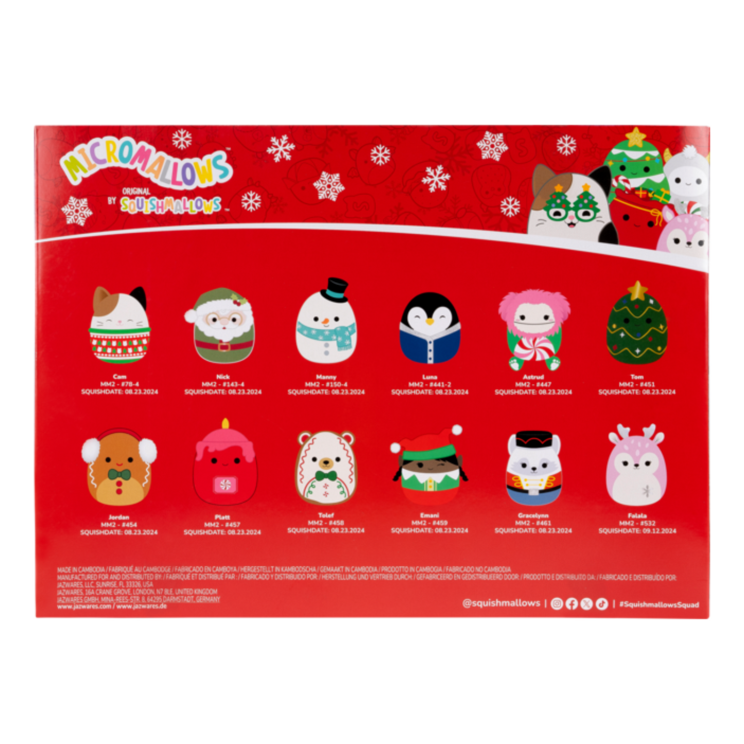 Original Squishmallows - Micromallows 12pc Advent Calendar