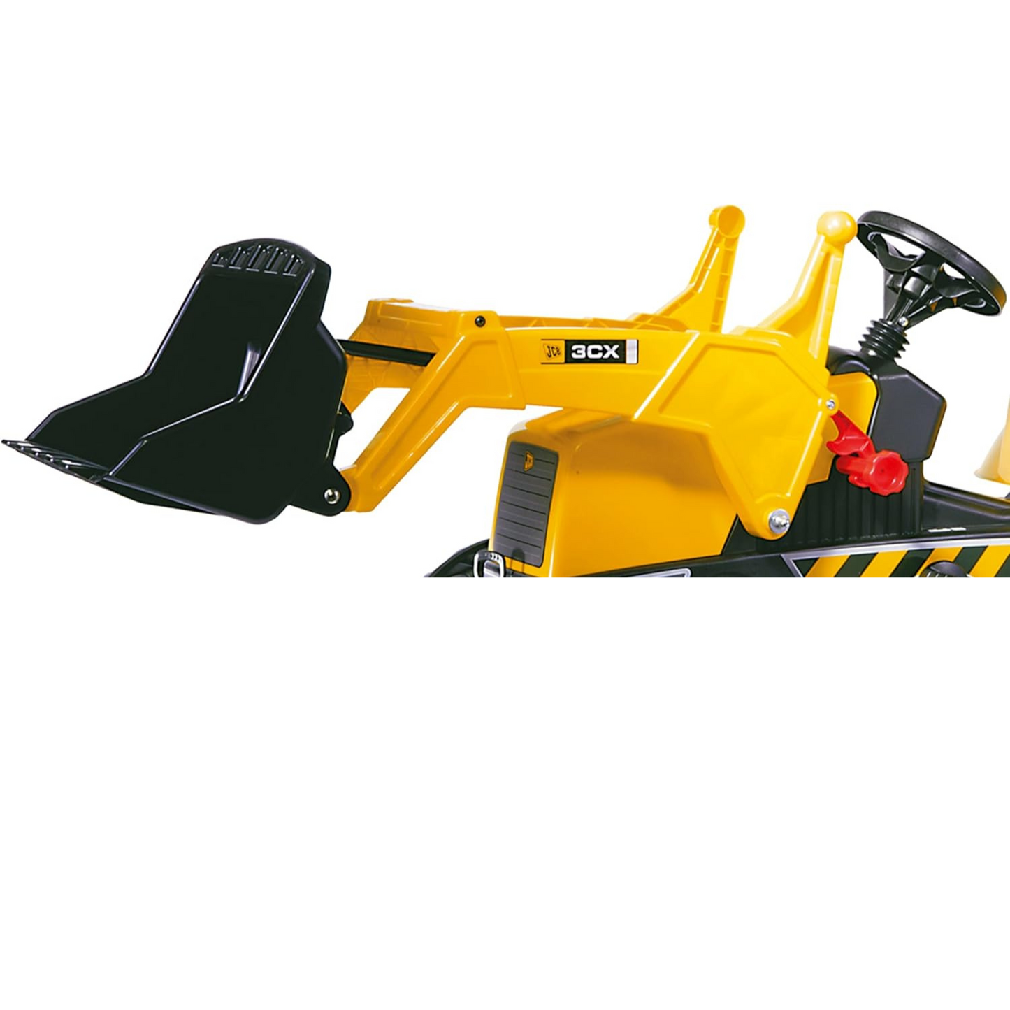 Rolly JCB Tractor with Frontloader and Rear Excavator, Yellow