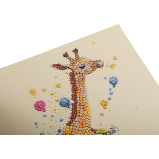 Giraffe 18x18cm Crystal Art Card