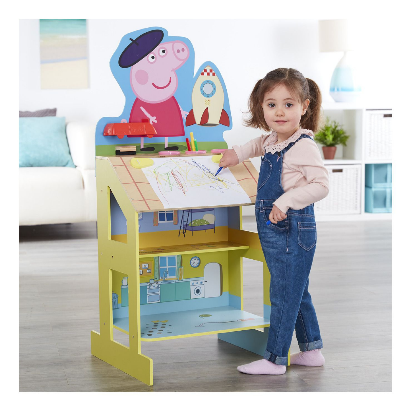 Peppa Pig Play & Draw Wooden Easel