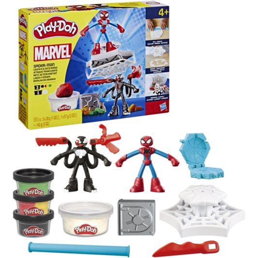 Play-Doh Spiderman Launch and Slice Battle