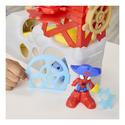 Spidey and his Amazing Friends Marvel Toys Water-Webs Spidey Island Spider-Man Playset