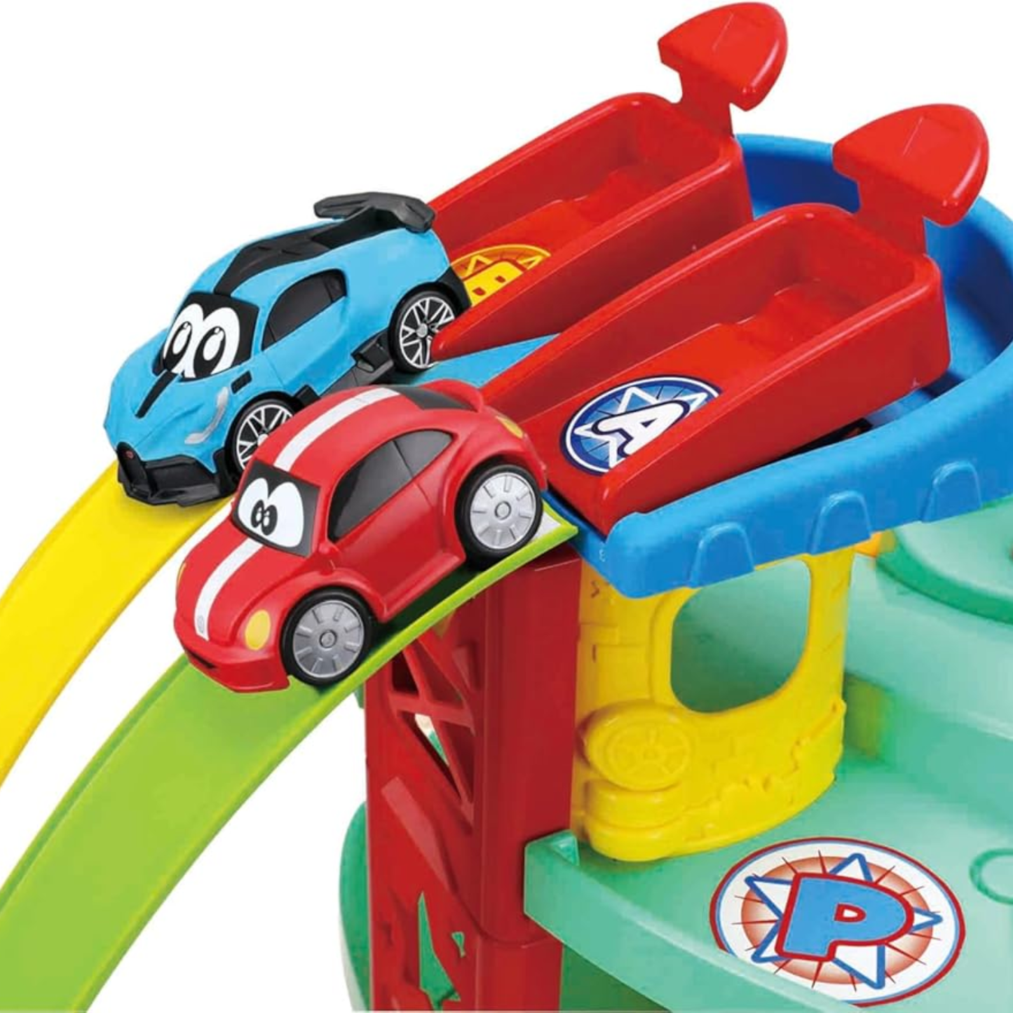 Bb Junior Bburago LAUNCH & RACE TOWER VW VOLKSWAGEN BEETLE & BUGATTI DIVO Preschool Playset Toy