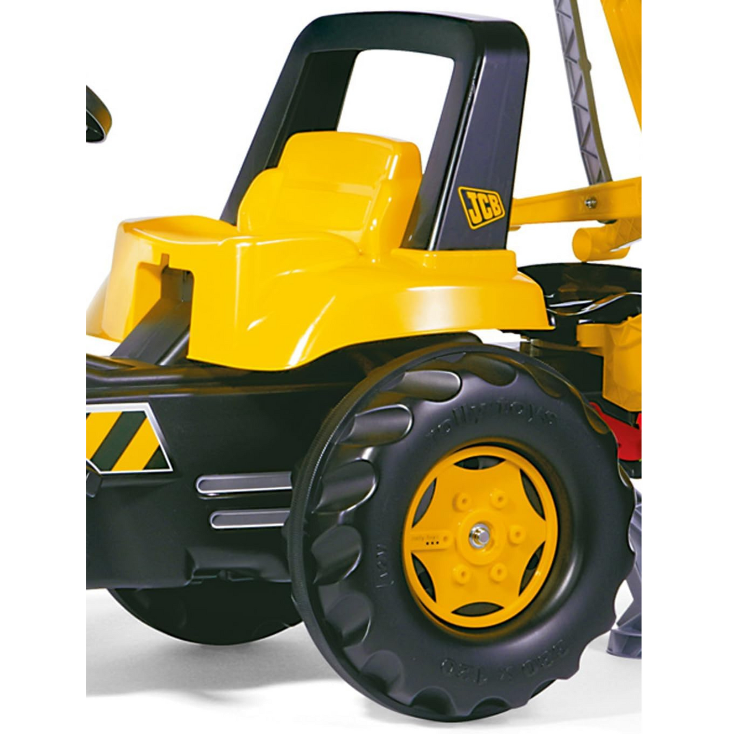 Rolly JCB Tractor with Frontloader and Rear Excavator, Yellow
