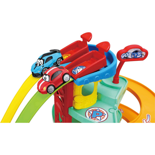 Bburago LAUNCH & RACE TOWER VW VOLKSWAGEN BEETLE & BUGATTI DIVO Preschool Playset Toy