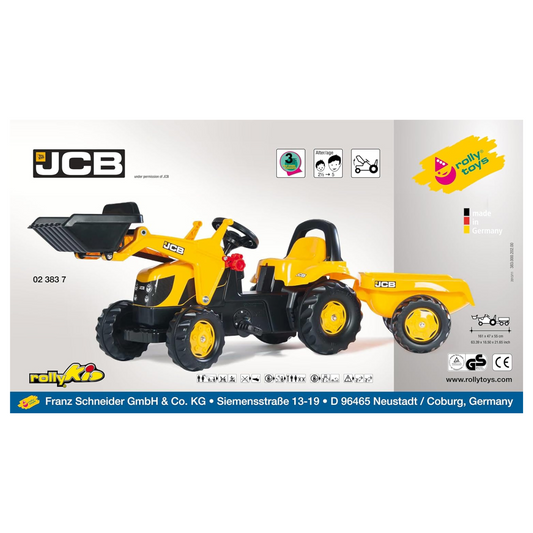 Jcb Tractor With Frontloader & Trailer