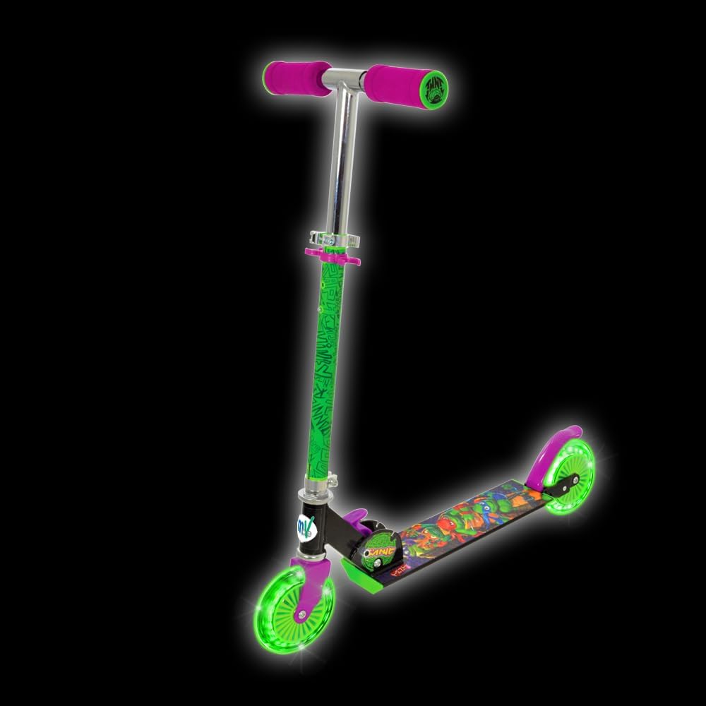 Teenage Mutant Ninja Turtles Folding Inline Scooter w/Light Up Wheels
