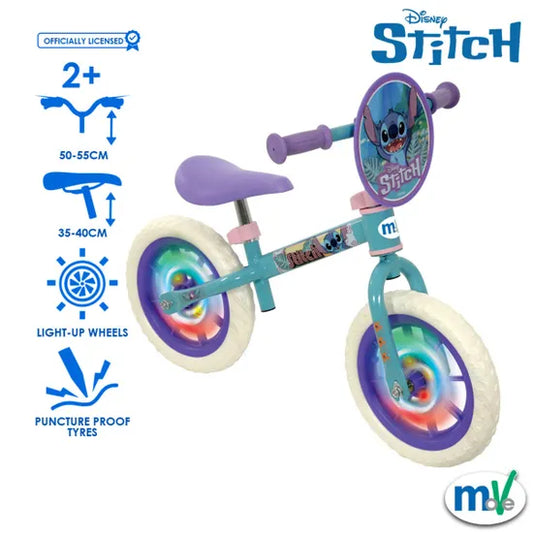 Disney Stitch 12" Balance Bike with Light Up Wheels