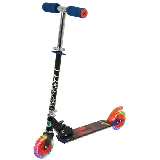 Spiderman Folding Inline Scooter w/ Light Up Wheels