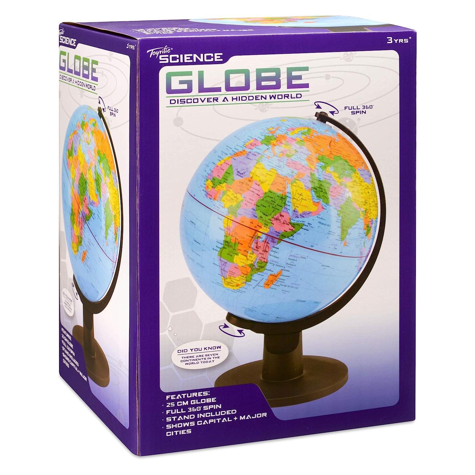 Educational Kids 25cm World Globe With Stand