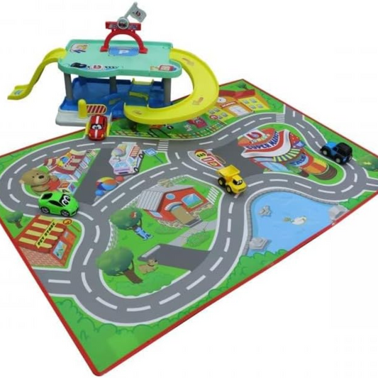 Bburago BB JUNIOR MY 1ST GARAGE SET VW VOLKSWAGEN and LAMBORGHINI Preschool Vehicle Playset