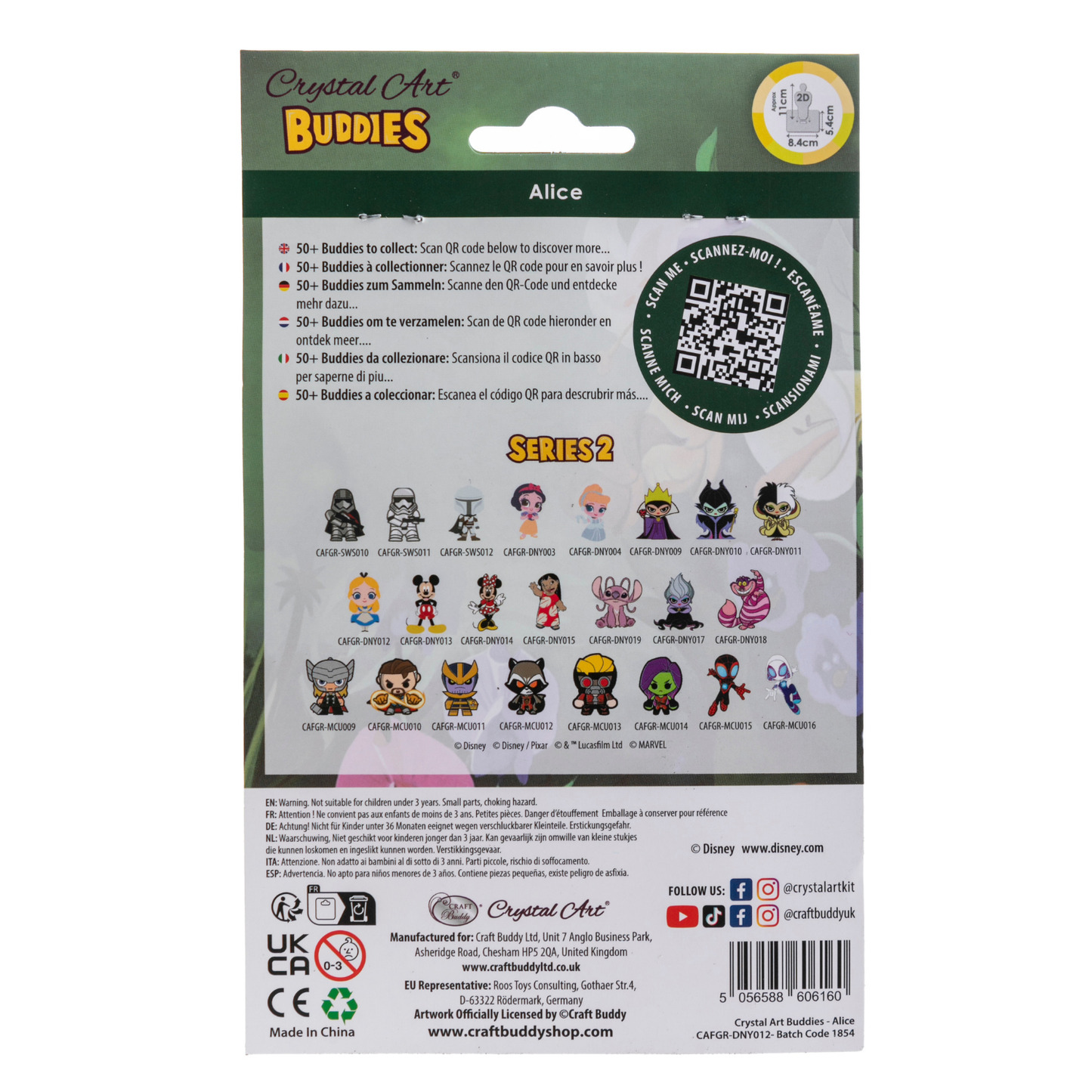 Disney Alice in Wonderland Crystal Art Buddies