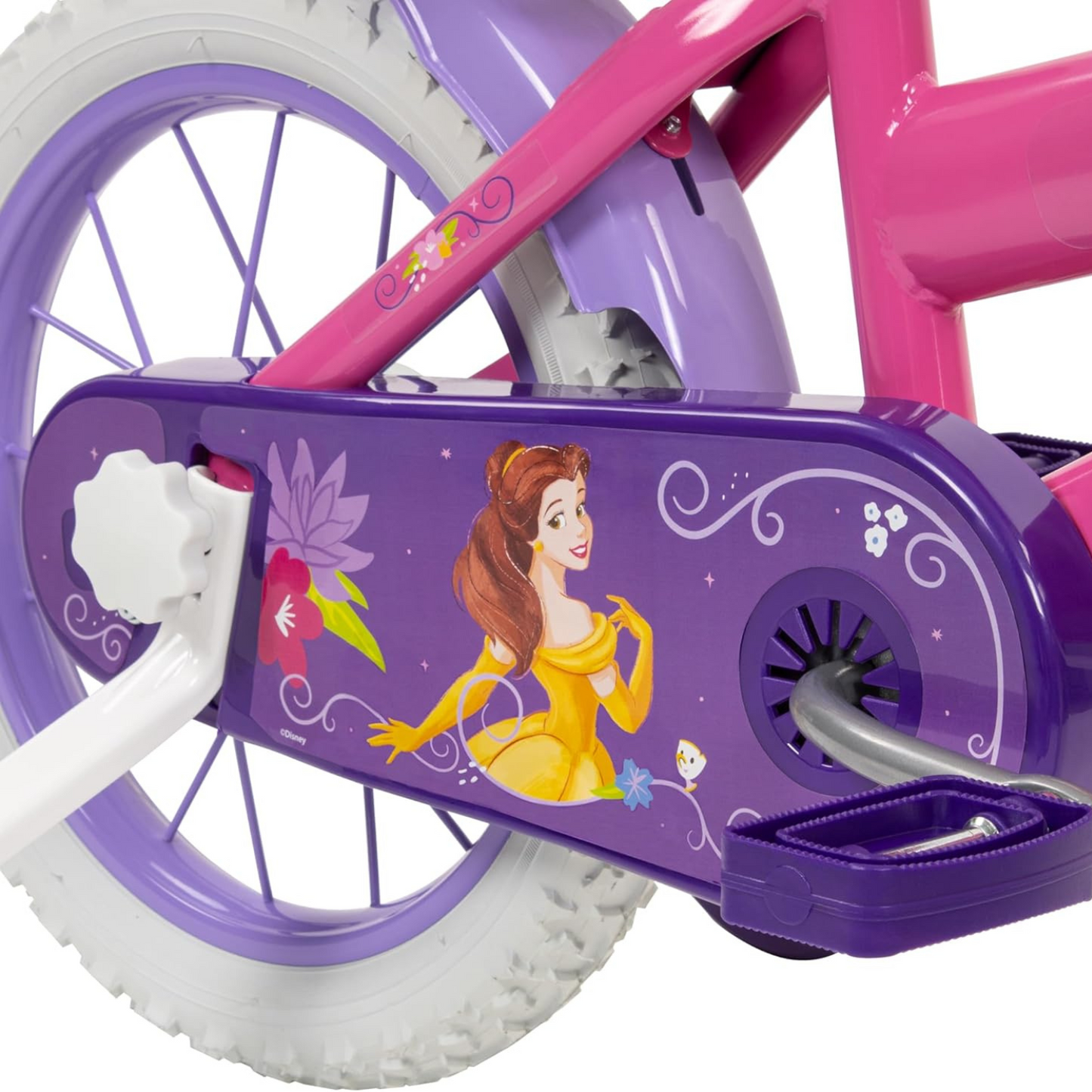 Toimsa Disney Princess 14" Bicycle, with Stabilisers, Basket and Doll Carrier