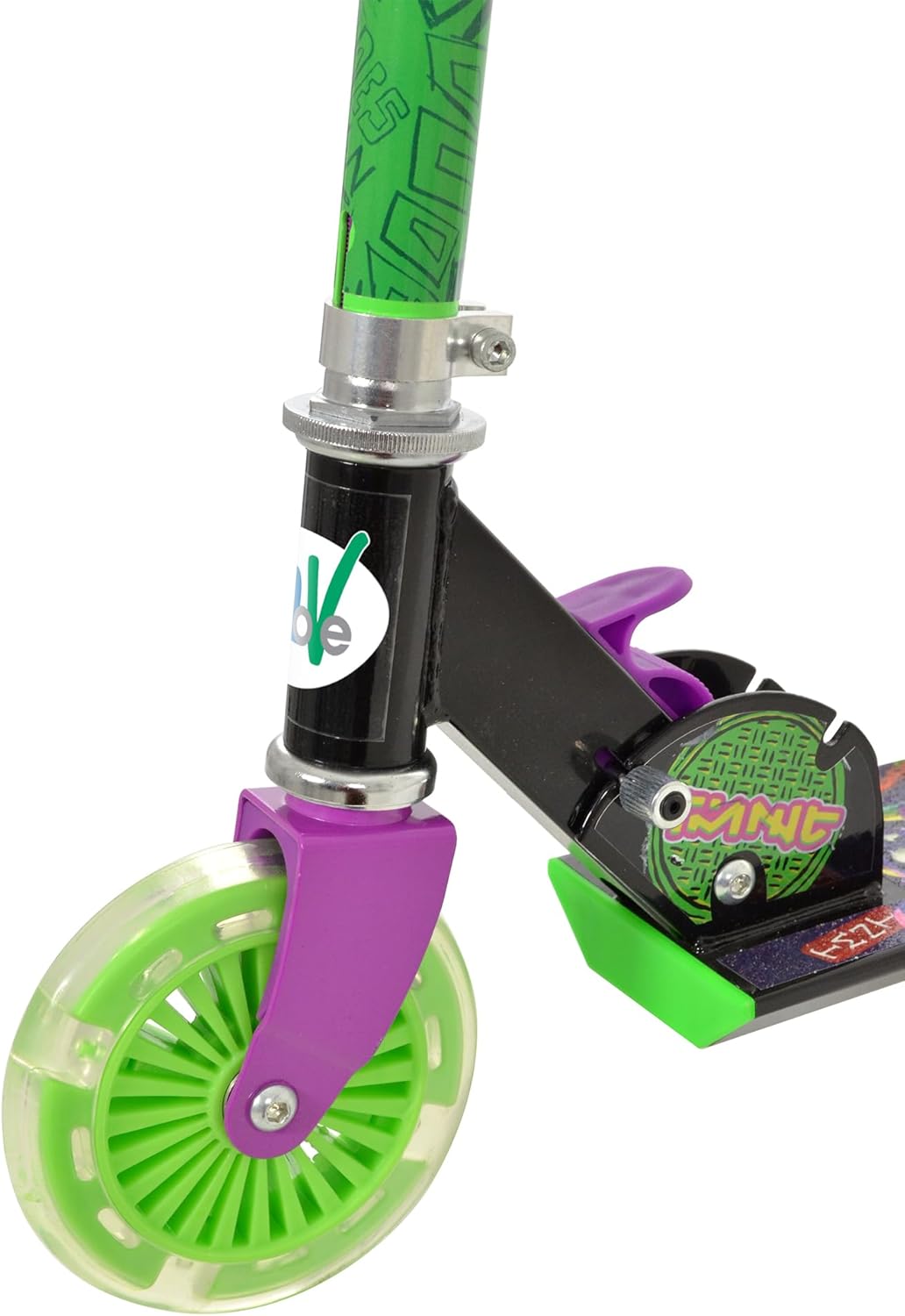 Teenage Mutant Ninja Turtles Folding Inline Scooter w/Light Up Wheels