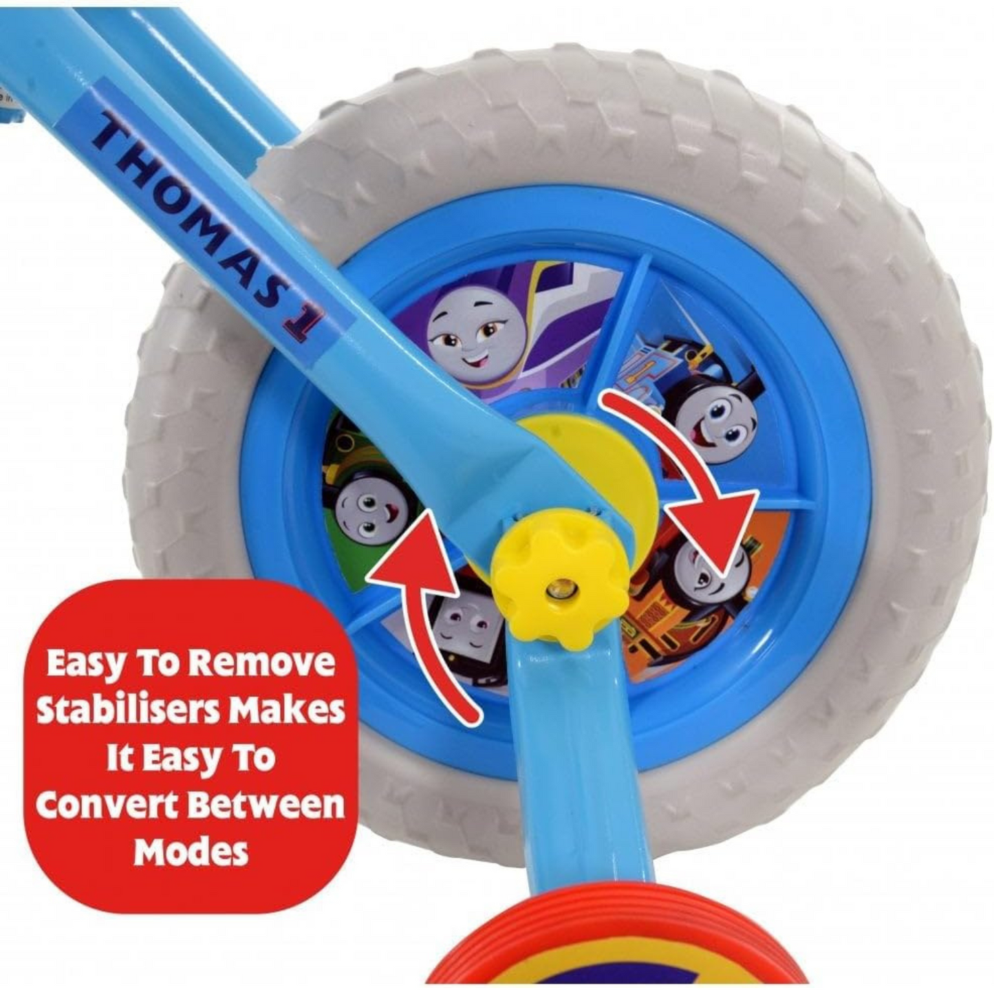 Thomas and Friends 2-in-1 10" Balance Bike and Training Bike