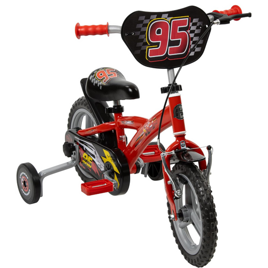Toimsa Disney Cars 12 inch Bicycle with training wheel stabilisers