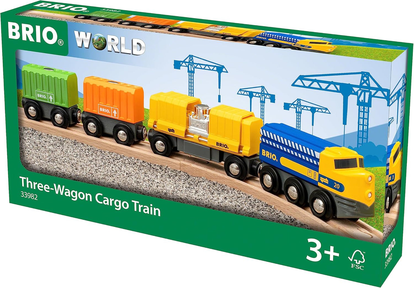 BRIO World Three Wagon Cargo Train