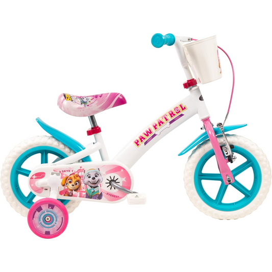 Toimsa Paw Patrol 12 inch Bicycle with Stabilisers and Basket Skye and Everest