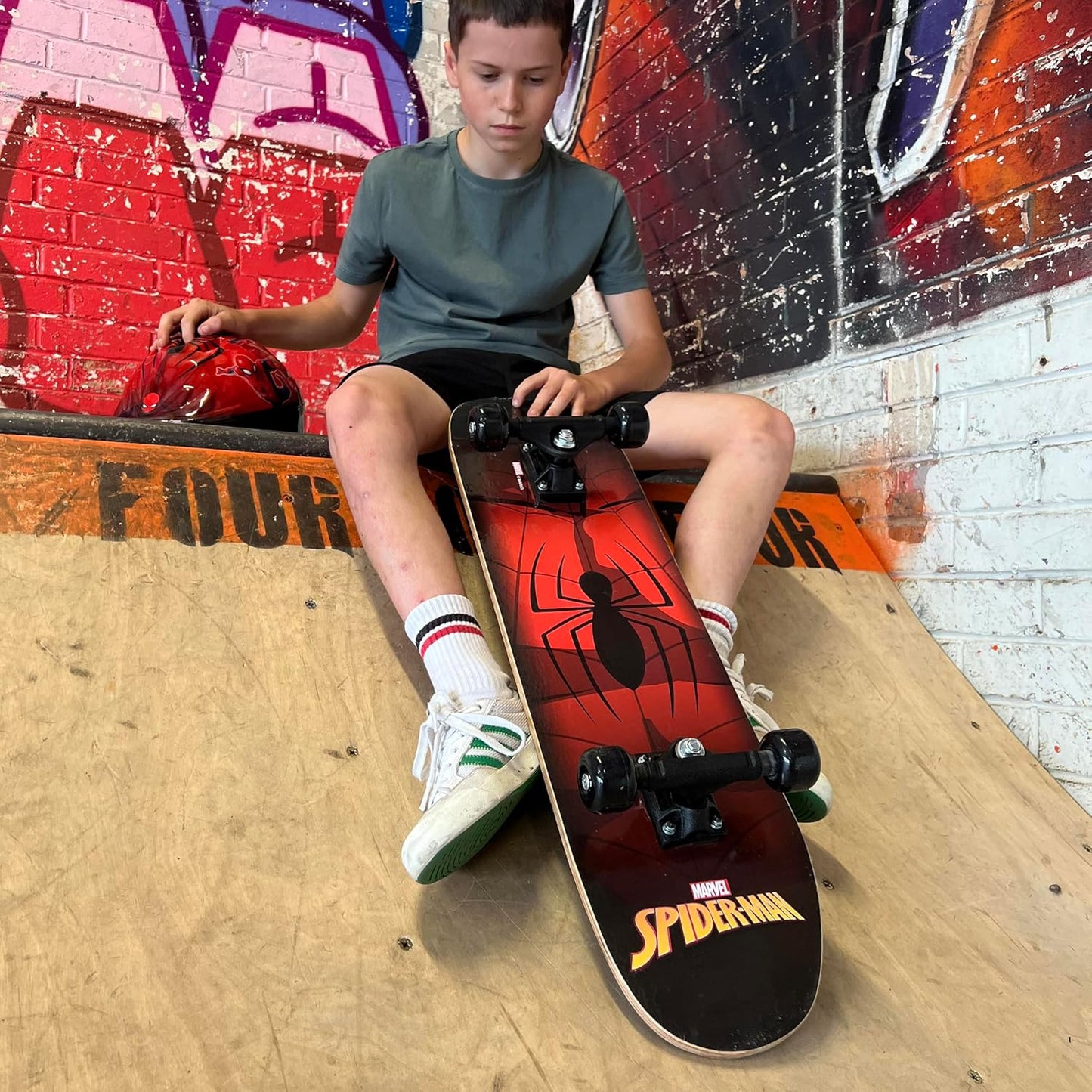 Spiderman Wooden Skateboard 79cm x 20cm