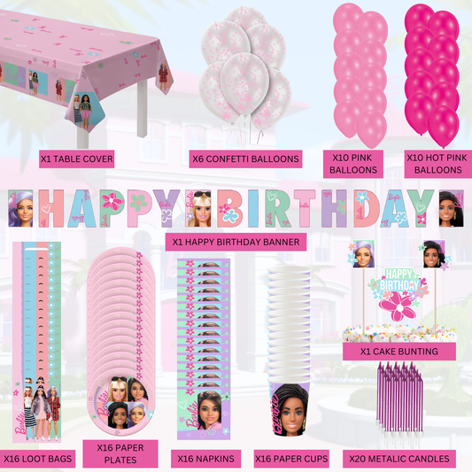 Barbie's Sweet Life Complete Birthday Party in a Box