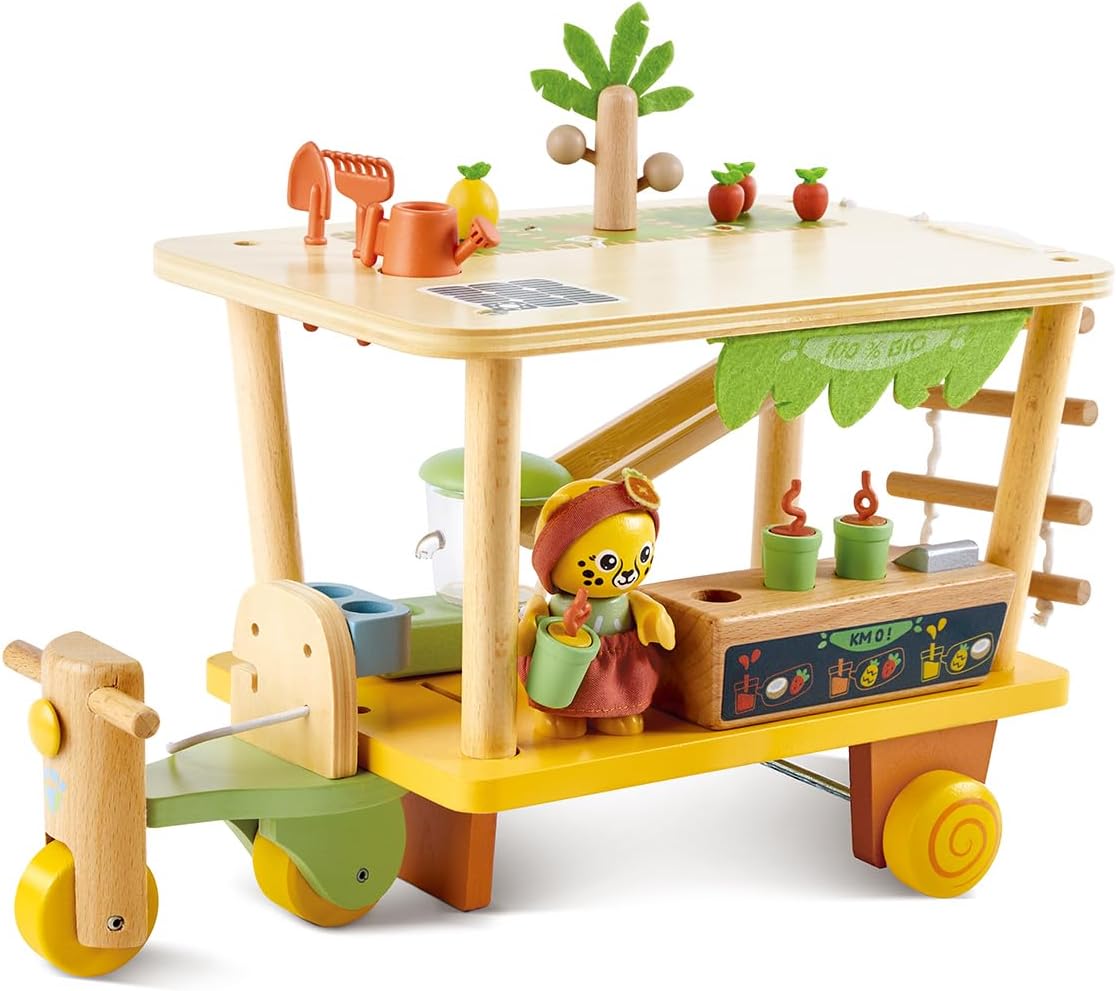 Hape Green Planet Explorers Clio's Bio Juice Cart – Straight You