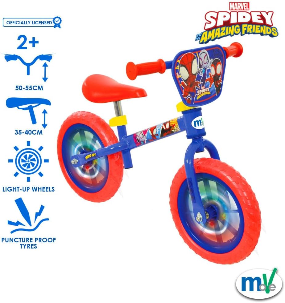 Disney Spidey & His Amazing Friends 12" Balance Bike with Light Up Wheels