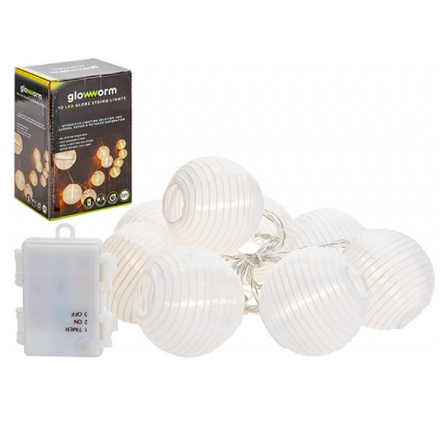 GLOWWORM LED GLOBE IN/OUTDOOR STRING LIGHTS - WARM WHITE