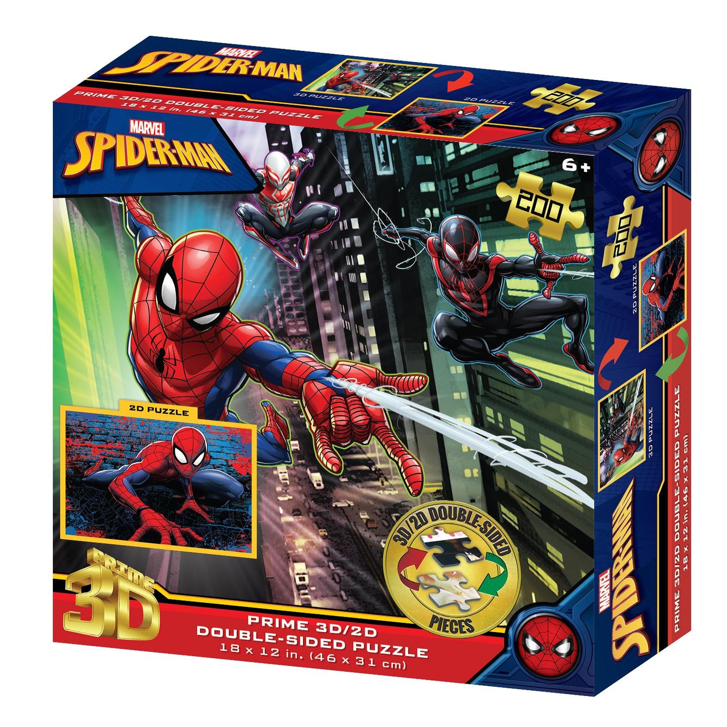 Marvel Spider-Man Double Sided Puzzle - 200pc