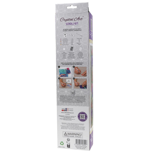 Peacock Peony 35x45cm Crystal Art Scroll