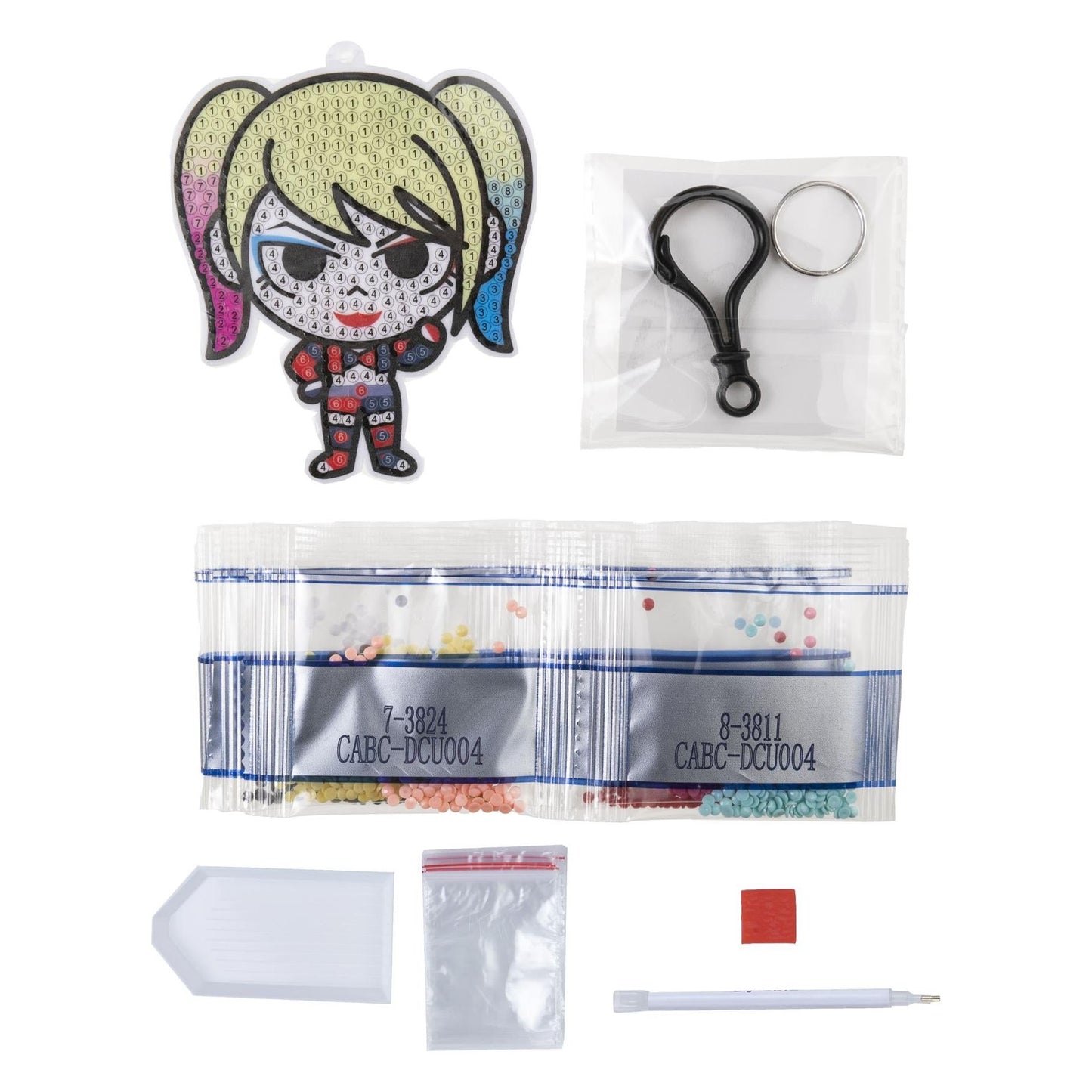 DC Harley Quinn Crystal Art Backpack Charm Kit