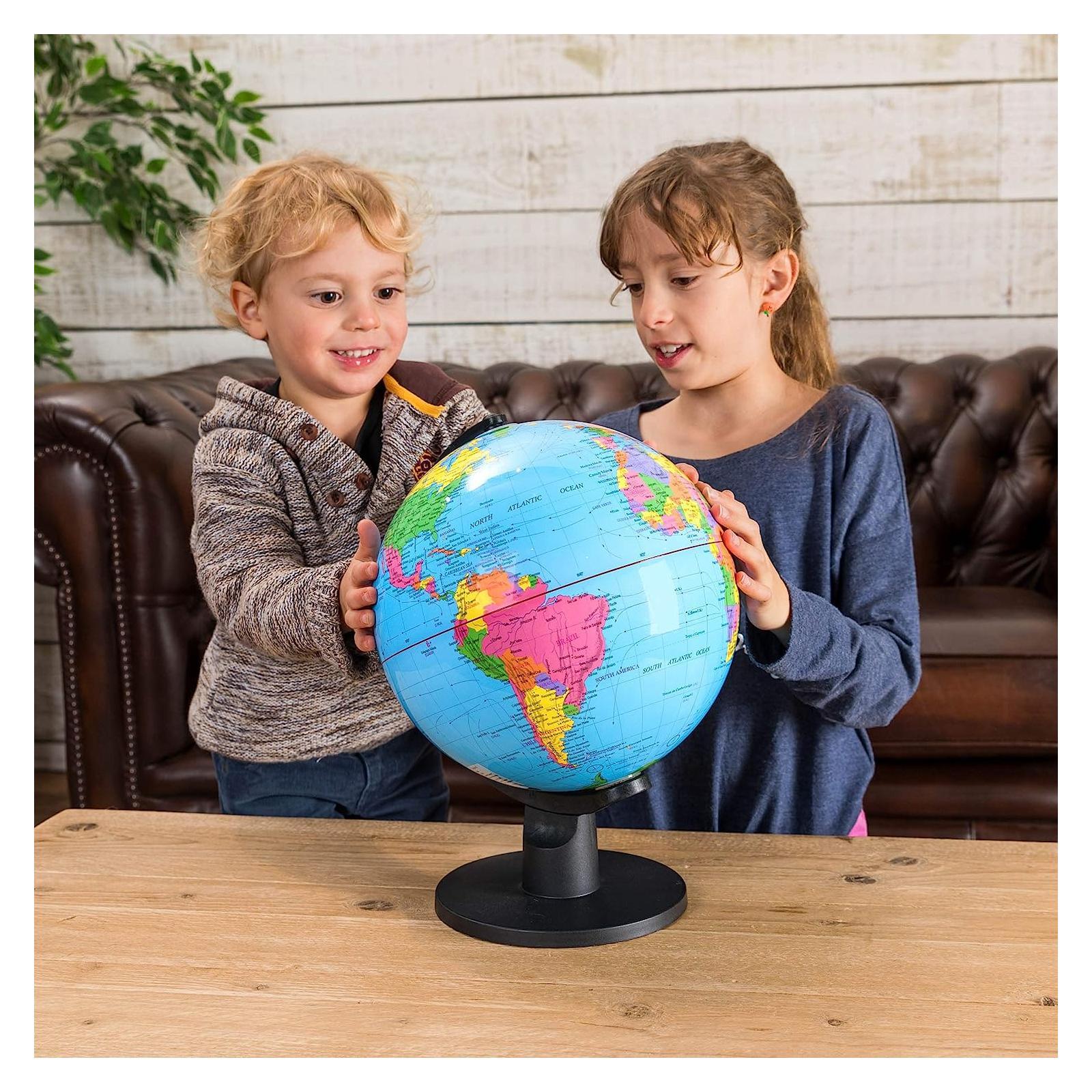 Educational Kids 25cm World Globe With Stand