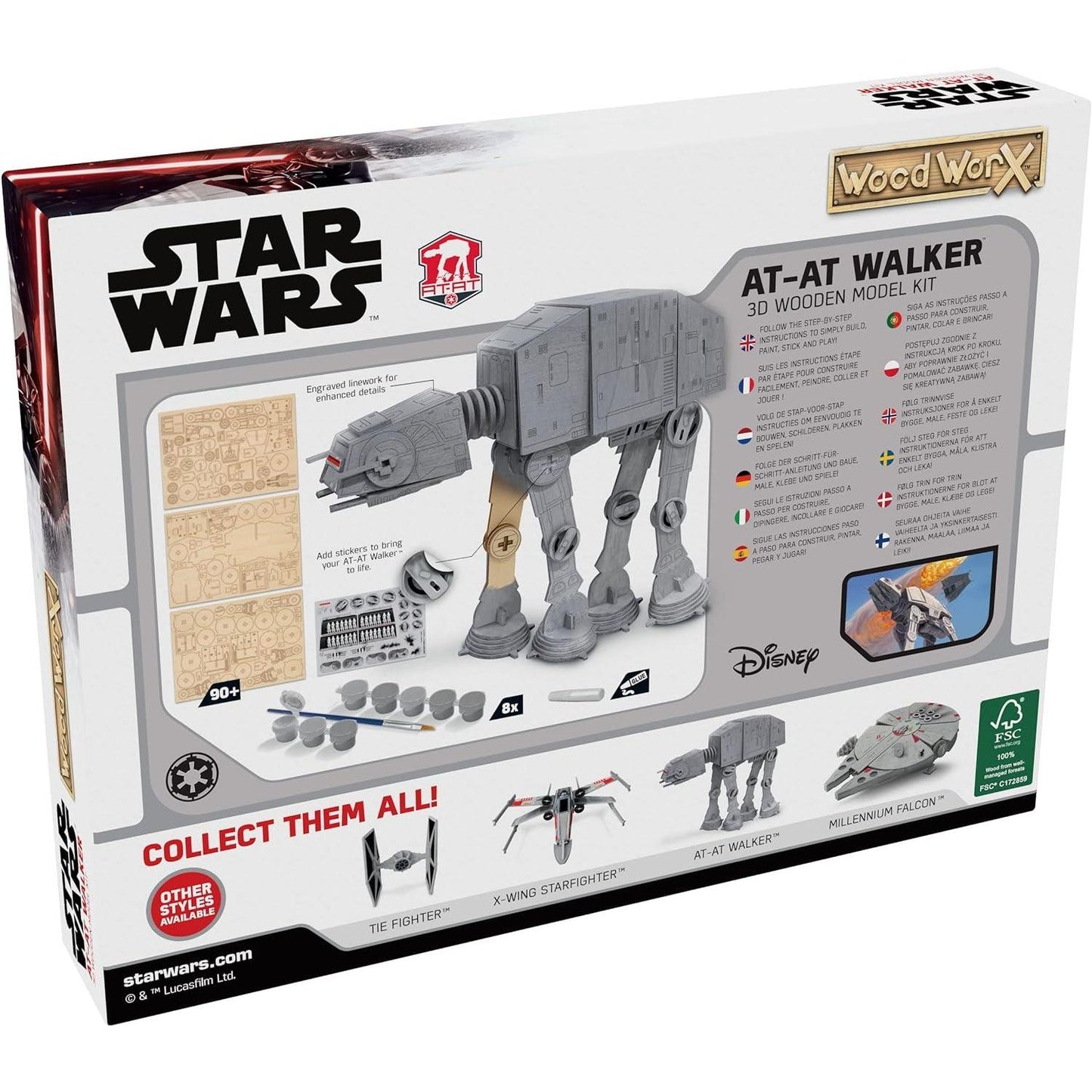 Star Wars Wood WorX AT-AT Walker 3D Wooden Model Kit