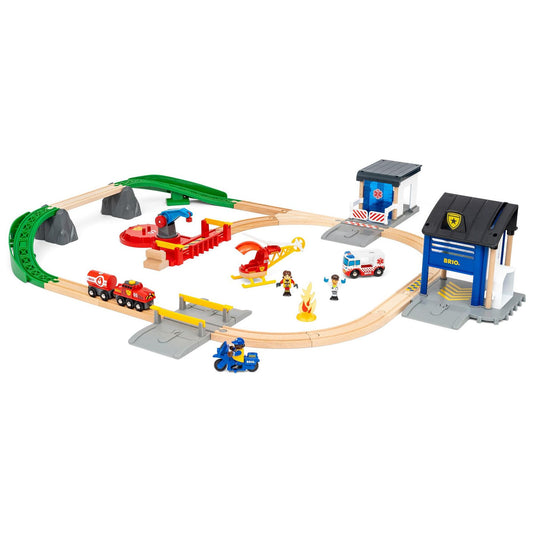 Brio Wooden Rescue Team Train Set