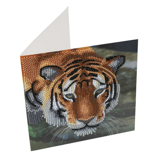 Tiger 18x18cm Crystal Art Card