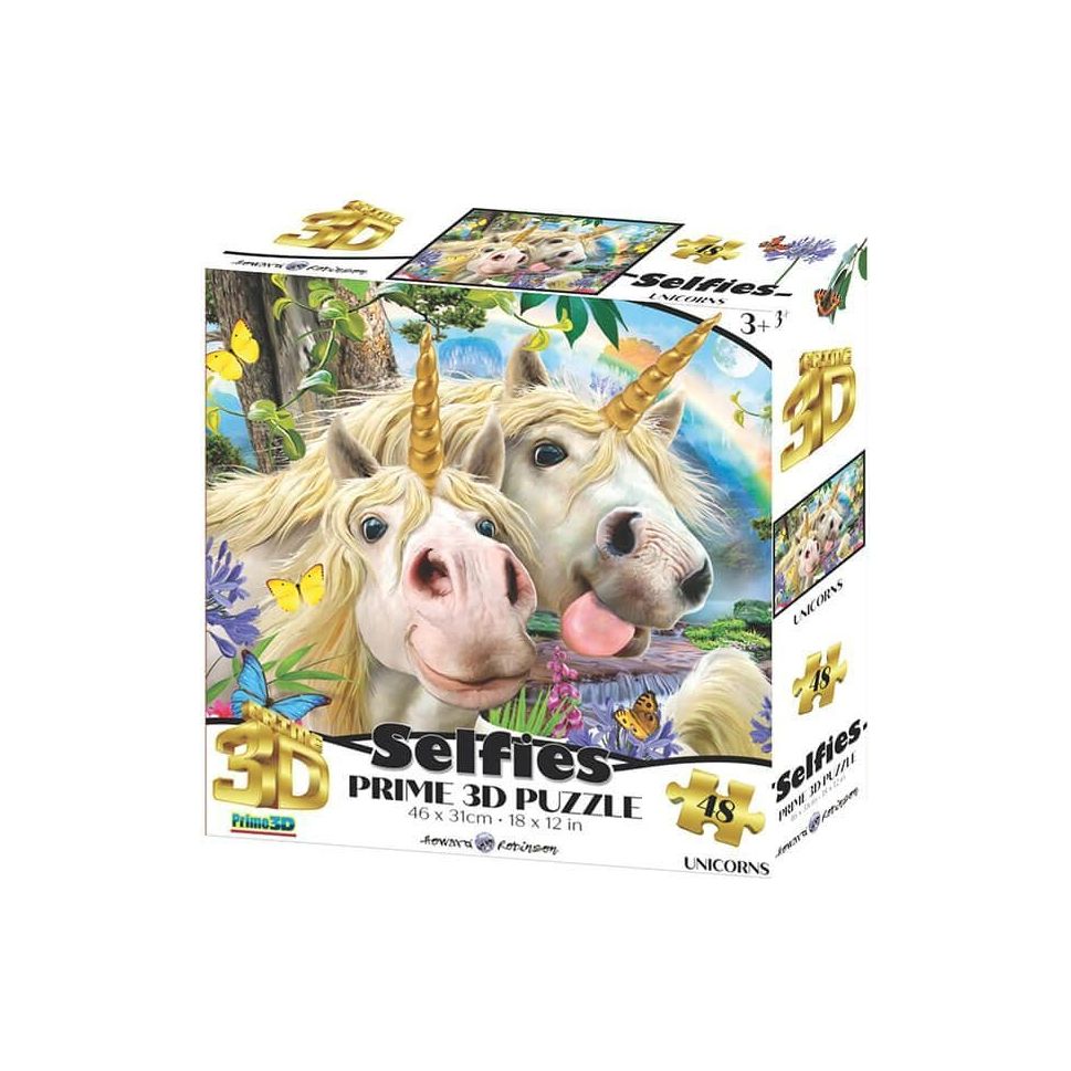 Prime 3D Lenticular 48 Pieces Selfies Unicorns Kids Children Jigsaw Puzzle