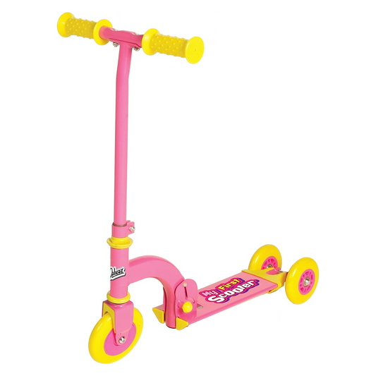 Ozbozz Kids Children Girls Pink My First Folding Push Scooter 4 Wheels