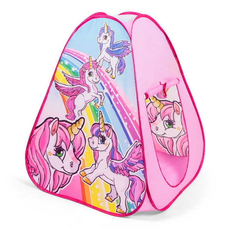 Ozbozz Unicorn Fun Playing Pop Up Tent Pink Kids Roleplay