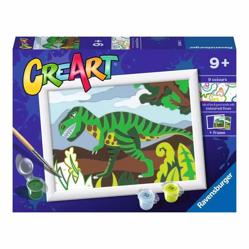 CreArt Paint by Numbers - Roaming Dinosaurs