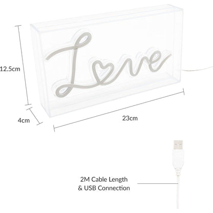 Love Acrylic Box Neon Light